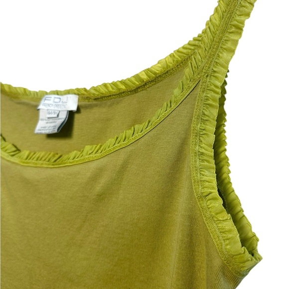 Vintage Y2K Ruffle Trim Green Tank Top Womens Size Medium - Picture 2 of 4